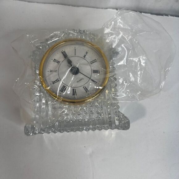 Imperial Crystal NEW 24% Lead Crystal Grandfather Clock 3.5" x 4" Desk Decor - Picture 7 of 11